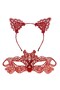 Fire Red Lace Crown and Mask Set No 10 - Masquerade &amp;   Special Day Set - 2