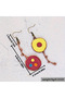 Ethnic Style Asymmetric Colorful Copper Plated Earrings - 3