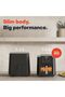 Air Fryer Slim XL, 7.6L, 2.4KG, Extra-Large Basket, Space-Saving Slim Design, Black, 1700 - 4