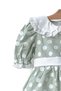 Baby Girl Girl Kid Birthday Party Wedding Dress Half Sleeve Lined Polka Dot Bow Dress - 4