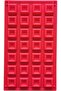 Premium Silicone Square Chocolate Mould – 28 Cavities, Red