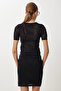 Openwork Knitwear Skirt Set Lyy0122 Black - 7