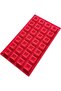 Premium Silicone Square Chocolate Mould – 28 Cavities, Red - 2