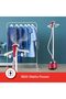 Steam Iron for Clothes 1800W with Adjustable Telescopic Pole and Safety Features (Red) - 4