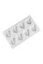 Silicone 8 Heart Shape Cake Mold, Love Shape Mould for Baking, White - 5