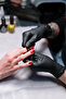 Haspet Powder-Free Black Nitrile Gloves Small Size - 7
