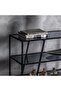 FFD Console Table 3 Layer Glass Shelve Pre Assembled Console Table Entrance Modern Media Console - 7