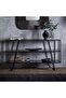 FFD Console Table 3 Layer Glass Shelve Pre Assembled Console Table Entrance Modern Media Console