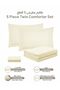 Single Duvet Set, 5 Pieces, 170X230 Cm, Striped Bedding Set, All Seasons, Microfiber - 5
