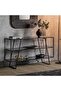 FFD Console Table 3 Layer Glass Shelve Pre Assembled Console Table Entrance Modern Media Console - 5