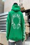 Hooded Horse Back And Sleeve Text Detail Oversize Sweatshirt - 2