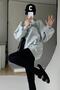 Unisex Minimalist Paperlll Printed 3 thread Oversize Sweatshirt - 2
