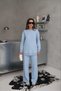 Wide Leg 2 Thread Fabric Tracksuit Set with Stitching Detail - 3