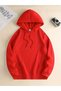 Unisex Dream Gül Printed Oversized Winter 3 Thread 100% Cotton K Hooded Sweatshirt Hoodie - 2