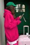Fuchsia Unprinted Hooded Oversize Sweatshirt - 3