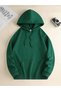 Unisex City and Mountain Printed Oversized Winter 3 Thread 100% Cotton K Hooded Sweatshirt Hoodie - 2