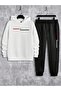Unisex Men's Women's King Printed Oversize 3 Thread Hooded Tracksuit Set - 2