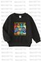 Children's Character Printed Oversize Winter Crew Neck Set of 3 Sweatshirt Hoodie - 2