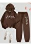 Unisex Men's Women's Cycling Rhythm Printed Oversize 3 Thread Hooded Tracksuit Set