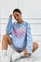 Plus Size Crew Neck Ocean City Maryland Printed Sweatshirt Indigo - 4
