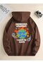 Unisex Dangerous Situation Printed Oversized Winter 3 Thread 100% Cotton K Hooded Sweatshirt Hoodie
