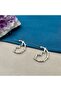 Half Hoop Earrings with Pearls - 5