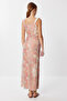 Patterned Slit Knitted Dress with Strap Lff0035 Oranj - 6