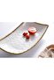 Beth & Lily – Sienna White & Gold Beaded Ceramic Rectangular Deep Server | Luxury Entertaining UAE GCC - 4