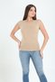 90% Cotton 10% Lycra Body Fitting Slim Fit Crew Neck Soft Touch Women's T-Shirt - 4