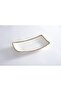 Beth & Lily – Sienna White & Gold Beaded Ceramic Rectangular Deep Server | Luxury Entertaining UAE GCC - 3
