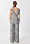 Patterned Belted Summer Knitted Jumpsuit Lff0038 Black - 5