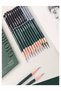 Charcoal Pencil Set 12 Pieces 1 Pack Tin Metal Box Sketching Drawing Set Black Pencil - 3