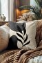 Bohemian Boho Themed Gray Cream Color Digital Printed Gift Set of 2 Throw Pillow Pillowcases - 2