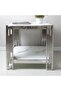 Side Table for Living Room Furniture, Artificial White Marble Glass Top End Table, Sof