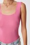 2-Piece Square Collar Thick Strap Knitwear Blouse Lus0001 Yellow Pink - 4