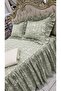 Double Fitted Sheet with Ruffled Skirt, 2 Ruffled Pillowcases and Pique - 6