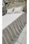 Double Heart 160X200 cm Fitted Sheet with Ruffle Skirt and 2 Ruffle Pillowcases