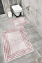Water Resistant Digital Printed Bath Mat Set with Non-Slip Base