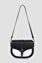 Black Women's Shoulder Bag Im589 - 2
