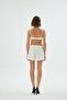 Ss6074 Elastic Waist Tie-Up Mini Shorts - 4