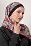Black-Red Abstract Flower Pattern Love Shawl - 2
