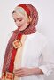 Red Speckle Pattern Cotton Shawl - 3