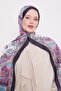 Black Mixed Desenal Indian Silk Shawl - 3