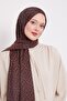 Bitter Brown L Pattern Italian Jacquard Shawl - 2