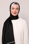 Black Stripe Detail Monogram Silk Shawl - 3