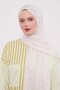 Beige Crystal Pattern Jacquard Capri Shawl - 3