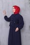 Women's Waist Adjustable Ayrobin Fabric Shirt Skirt Double Hijab Suit - 3