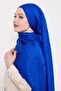 Cobalt Blue Paperclip Pattern Blue Jacquard Shawl