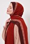 Burgundy Knitted Pattern Medine Silk - 3
