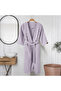 Valora 100% cotton women's bathrobe purple - 4